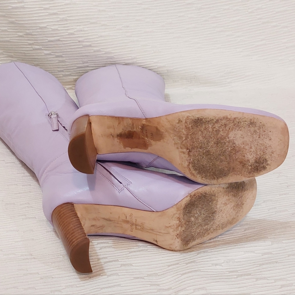 Lavender Kate Spade Heeled Rochelle Boots Size 7.5 - Picture 9 of 16